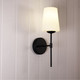 Glass Wall Light Black Metal With Long Arm E27 60W Glass Wall Light Black Metal With Long Arm E27 60W